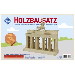 Set de constructie din lemn „Poarta Brandenburg” debitat cu laser Pebaro - Img 2