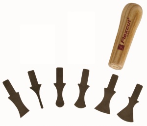 Set de finisare pentru sculptura in lemn, Flexcut
