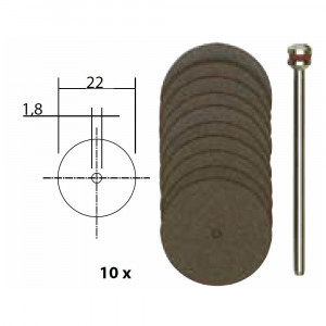Set discuri debitoare din corindon, 22mm, 10 buc, Proxxon 28810 - Img 2