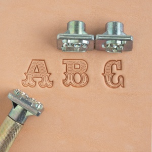 Set stante embosare piele ALFABET litere mari de 19mm. - Img 1