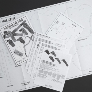 Set tipare pentru tocuri de pistol Bullseye (Bullseye Holster Pattern Pack) - Tandy Leather 62660-00 - Img 2