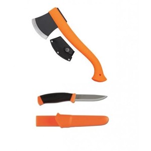 Set Topor si Cutit Morakniv Companion Heavy Duty Orange, Morakniv