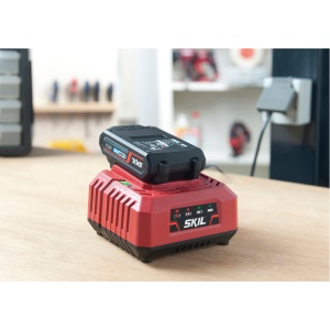 SKIL 3110 AA, Set incarcator si acumulator Li-Ion 20V Max, 2.5Ah, PWRCORE 20, indicator LED - Img 2