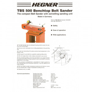 Slefuitor cu banda TBS 500 Hegner - Img 3