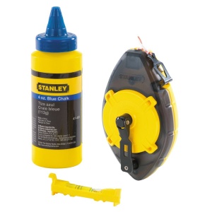 Stanley 0-47-465, set pentru trasat powerwinder cu flacon cu praf de creta albastra, blister - Img 1