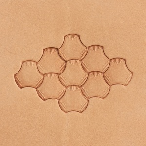 Stanta de embosare din alama, model tri-weave traditional (Traditional Triweave) - Tandy Leather 8900-15 - Img 2