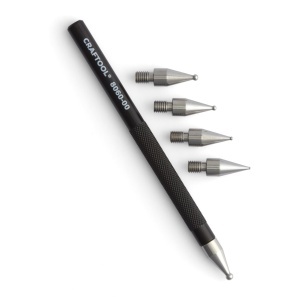 Stylus japonez Craftool cu 5 varfuri interschimbabile 1–3 mm pentru trasare si embosare piele - Tandy Leather 8060-00