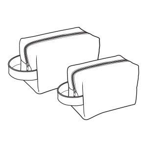 Tipar hartie trusa de toaleta dubla (Double Dopp) - Tandy Leather 56462-00