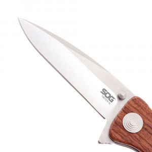 TWI24-CP Briceag Twitch XL Drop Point, Satin, Maner lemn, SOG - Img 2