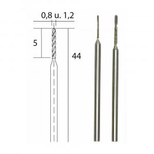 28255 Burghie diamantate 0,8 si 1,2mm, Proxxon - Img 3