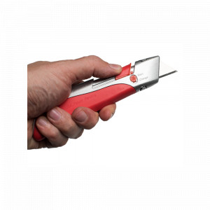 7556SS Cutter 18 mm cu dubla securitate- autoretractabil in husa PVC, KRONUS - Img 3