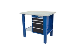 Banc de lucru metalic Werkmeister 1000-17, 1000 mm, 4 sertare