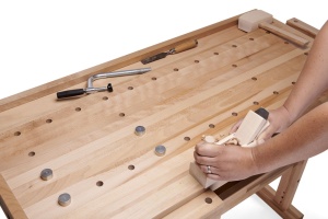 Banc de tamplarie RAMIA Diamond 1500 COMBO din fag, cu dulap si accesorii - Img 7