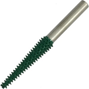 Biax sculptura lemn SABURR - cap conic, tija Ø6 mm, 45 x 6 mm, aspra
