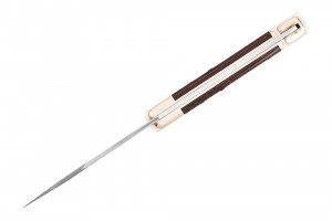 Briceag de vanatoare Buck 110 Folding Hunter (0110BRSFG-B / 0110BRS-B), otel 420HC, alama si abanos, Lockback - Img 3