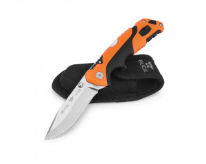 Briceag de vanatoare Buck Pursuit Pro Large 0659ORS-B, otel S35VN, maner Versaflex portocaliu, Lockback - Img 2