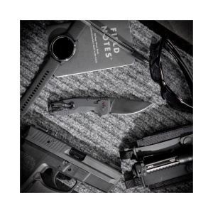 Cutit automat SOG TAC AU Compact 15-38-09-57, lama Drop Point Cryo D2, AU-XR Lock, maner din aluminiu, Tactical EDC Knife - Img 11
