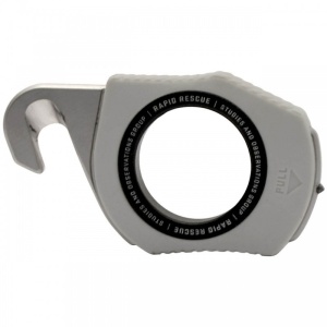 Cutit de salvare SOG Rapid Rescue Concrete Dust, cutter pentru centuri cu spargator de geam si teaca Quick-Deploy - Img 3