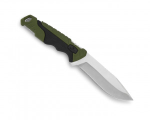 Cutit de vanatoare Buck 658 Pursuit Small 0658GRS-B, lama 8.3 cm, otel 420HC, maner cauciuc verde, teaca inclusa - Img 4