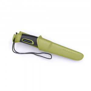 Cutit outdoor Morakniv Companion Spark S Green, otel inoxidabil 12C27, cu amnar integrat, teaca inclusa - Img 2