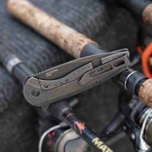 Cutit pliabil SOG Aegis FLK 2.0 Black Drop Point, lama CRYO D2, AT-XR Lock, maner GRN negru - Img 5