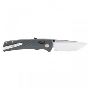 Cutit pliabil SOG Flash AT Satin Urban Gray 11-18-11-41, lama Drop Point CRYO D2, deschidere asistata, AT-XR Lock, maner GRN Urban Gray, EDC Premium - Img 4