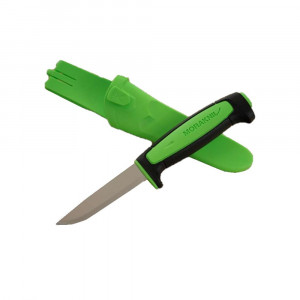 Cutit utilitar Morakniv Basic 546 (C) Frog Green cu lama 91 mm, otel inoxidabil