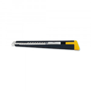 Cutter profesional din otel OLFA 180 Black Japonia, carcasa metalica, lama 9 mm