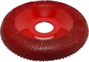 Disc sculptura lemn SABURR - Ø100 mm fata rotunda. - Img 3