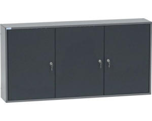 Dulap suspendat 1200x600x190 mm, cu 3 usi, 4 polite si panou perforat - Img 2