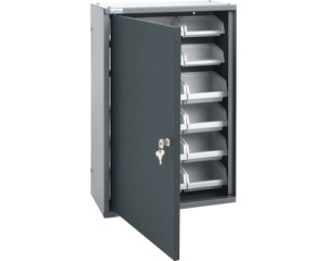 Dulap suspendat 600x400x200 mm cu 1 usa, 6 sertare si 18 cutii