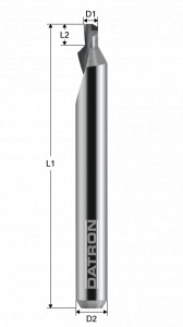 Freza cu 1 canelura, Datron 0068775F, 5.0x2.5x6.0mm - Img 2