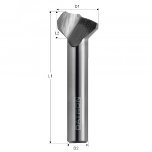 Freza cu 1 canelura, Datron 0068812G, 12.0x5.0x6.0mm - Img 2