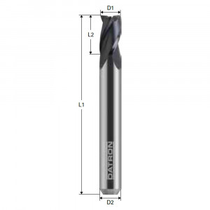 Freza cu 3 caneluri pentru otel, Datron 0068552, 1.75x3.0mm - Img 3