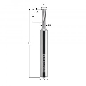 Freza pentru filete M1.1, Datron 00680011E, 0.825x3.0mm - Img 2