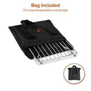 Gratar pliabil pentru foc de tabara Stabilotherm BBQ Grid Small din otel inoxidabil - Img 9