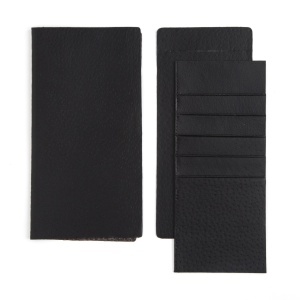 Interior de portofel Roper din piele neagra Tandy Leather, cu buzunare pentru carduri si bani - imagine 2