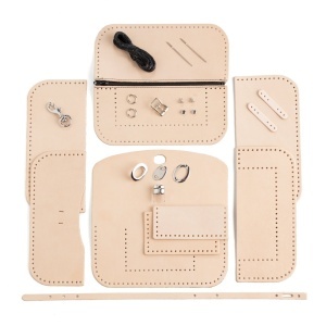 Kit plic Isabella din piele vegetala Tandy Leather, cu bareta de mana - imagine 4