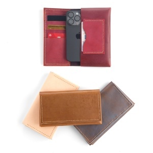 Kit portofel clasic pentru telefon, marime mare, din piele vegetala Tandy Leather