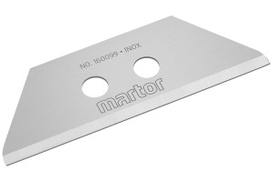 Lame trapezoidale Martor nr. 160099, inox, varfuri rotunjite, set 10 buc