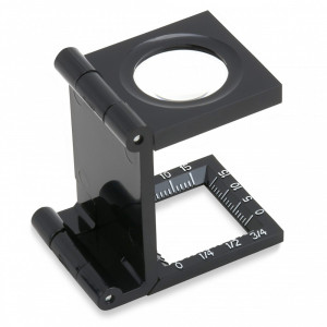 Lupa pliabila LinenTest din plastic 6,5x20 mm cu masuratori - Carson - Img 2