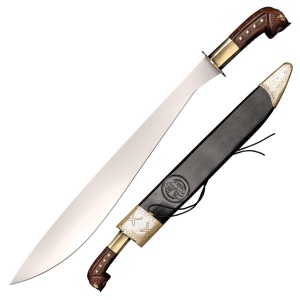Maceta Cold Steel WWII Memorial Filipino Bolo CS-88CT, lama din otel carbon 1055, maner din lemn de esenta tare, teaca din piele