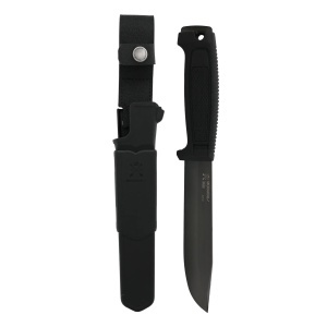 Morakniv Morkret Black Blade (C) – Cutit Survival Full-Tang Carbon 100Cr6 DLC 57.5 HRC Teaca Click-On MOLLE - Img 10