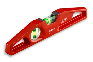 Nivela din aluminiu forjat, antisoc, 2 bule, 25 cm, 0,5 mm/m SOLA M 25