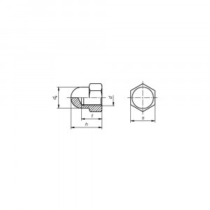Piulite hexagonale infundate M3-M10 DIN1587 alama, 10 bucati - Img 2