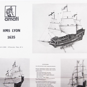 Planuri constructie navomodel, galionul HMS Lyon, Amati Italia