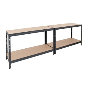 Raft metalic depozitare, 180 x 120 x 45 cm, gri, 4 polite, 250 kg/polita - Img 3