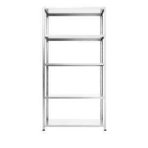 Raft metalic pentru depozitare 180 x 80 x 40 cm, 5 polite, 70 kg/polita, galvanizat - Img 2