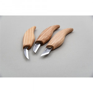 S12 Set 3 cutite sculptura/cioplit in lemn pentru incepatori, BeaverCraft - Img 4