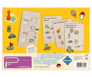 Sablon din lemn, "Mini-test", pentru traforaj, dimensiunea A4, Pebaro